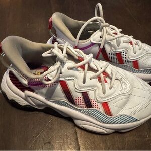 Adidas White and Red Size 6.5